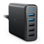 Anker Quick Charge 3.0 63W 5-Port  USB Wall Charger, PowerIQ PowerPort Speed 5