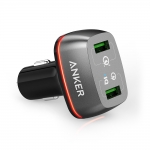 Anker 42W 2-Port USB Car Charger PowerDrive+ 2 with Quick Charge 3.0 and Quick Charge 2.0 with PowerIQ