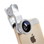 Universal 3 in 1 Clip-On 180 Degree Fisheye Macro Lenses Camera Kit for Smartphones